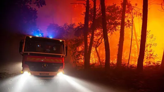 Incendio en Gironde, Francia Incendio en Gironde, Francia
