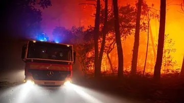 Incendio en Gironde, Francia