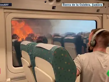 incendio desde tren