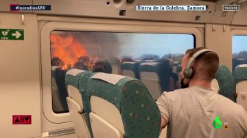 incendio desde tren