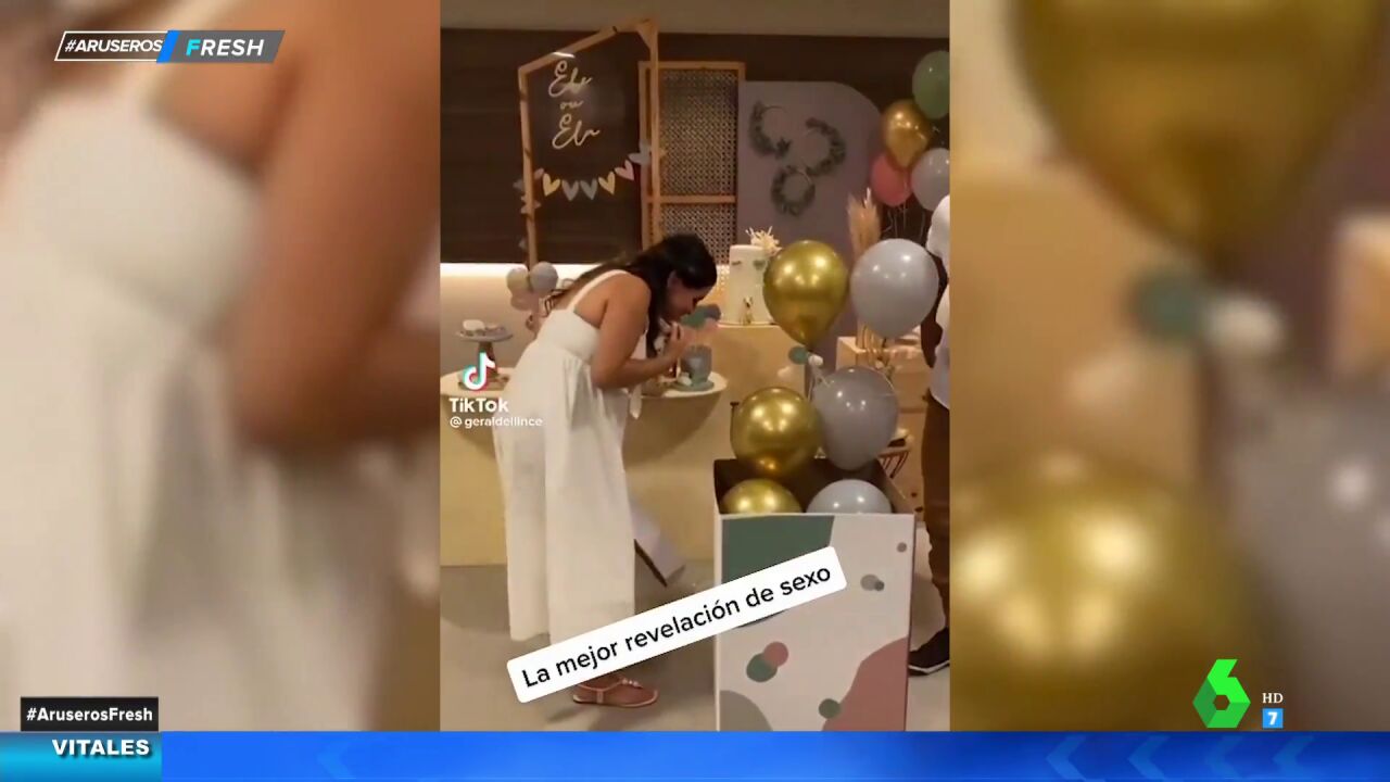 Una pareja revela el sexo de su bebé con ayuda de su mascota