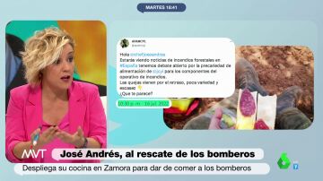 Cristina Pardo explota por las condiciones de los brigadistas: "Que tenga más capacidad de reacción el chef José Andrés que la administración..."
