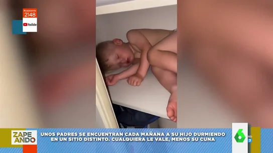 Vídeo viral de niño durmiendo en el armario Vídeo viral de niño durmiendo en el armario