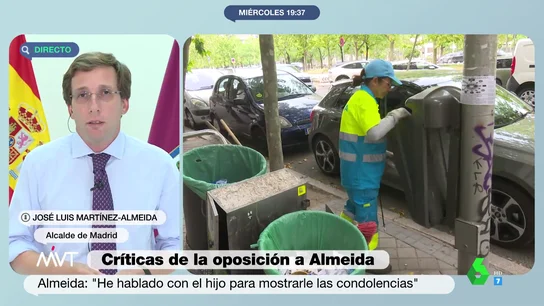 Almeida vuelve a echar balones fuera sobre la muerte de un barrendero por un golpe de calor en Madrid: "No había una relación contractual" Almeida vuelve a echar balones fuera sobre la muerte de un barrendero por un golpe de calor en Madrid: "No había una relación contractual"