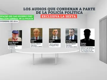 Según, los audios, Eugenio Pino amenazó al policía que investigaba a Villarejo