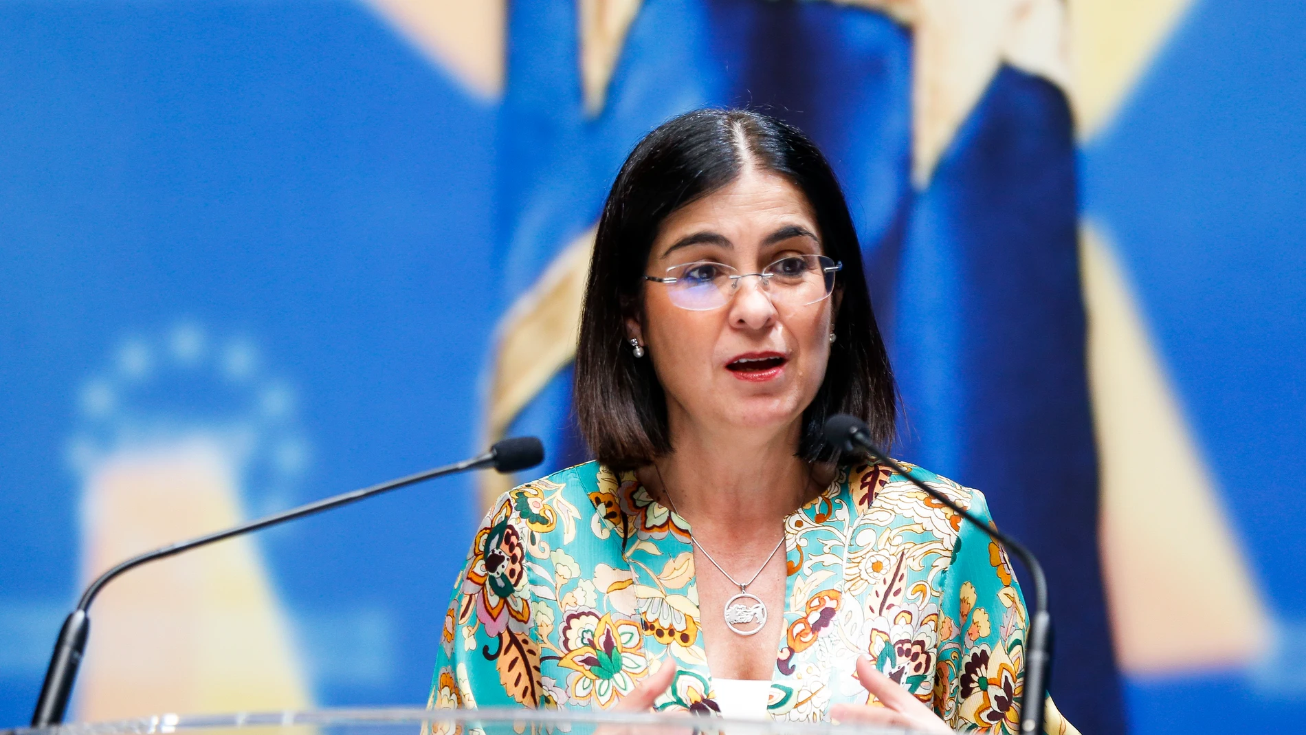 Carolina Marín, ministra de Sanidad, durante una comparecencia