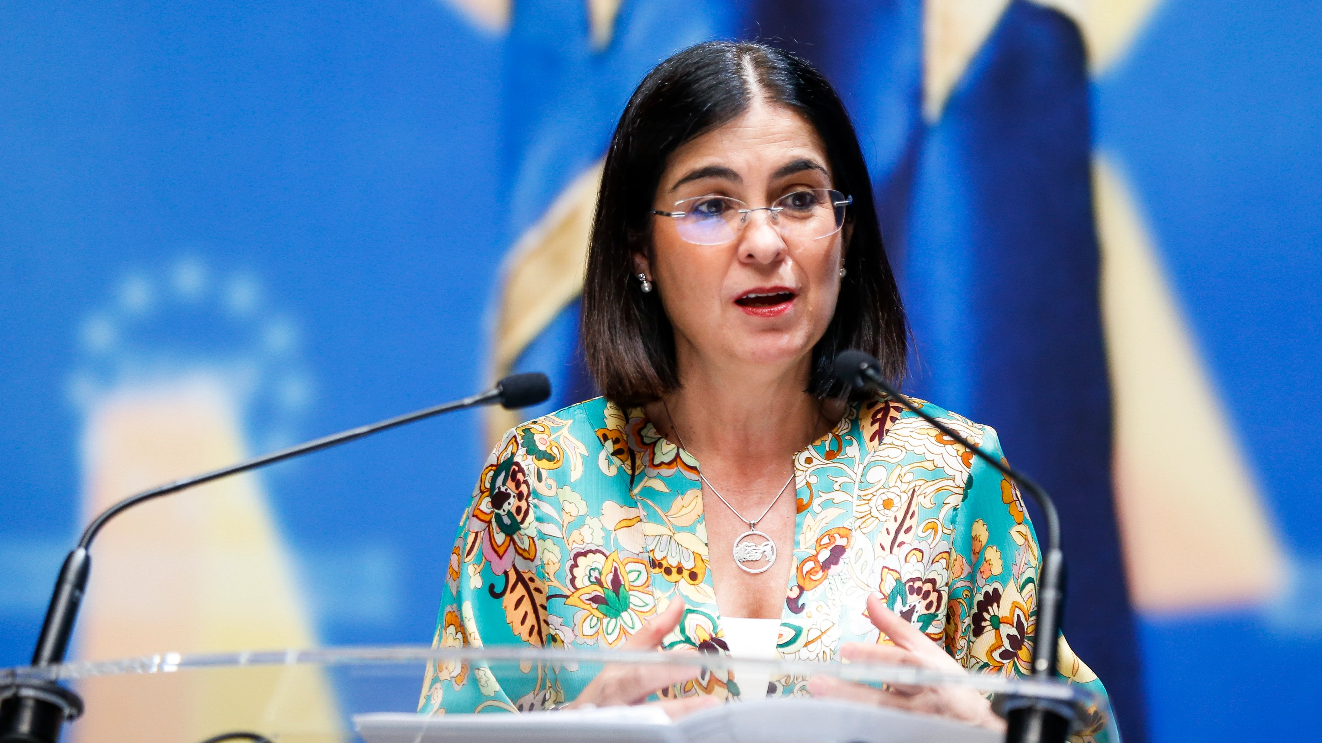 Carolina Marín, ministra de Sanidad, durante una comparecencia