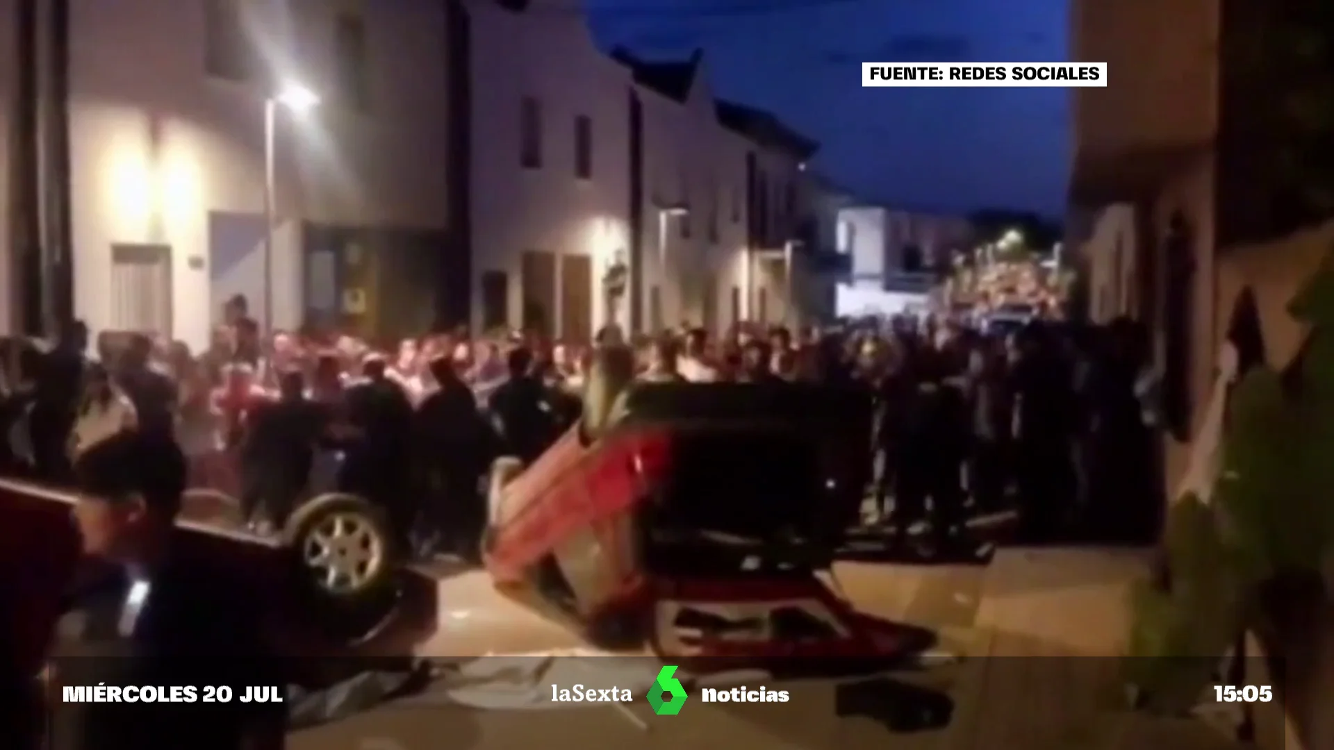 Coches volcados y forcejos: la violenta respuesta de Peal del Becerro al asesinato de un joven del pueblo