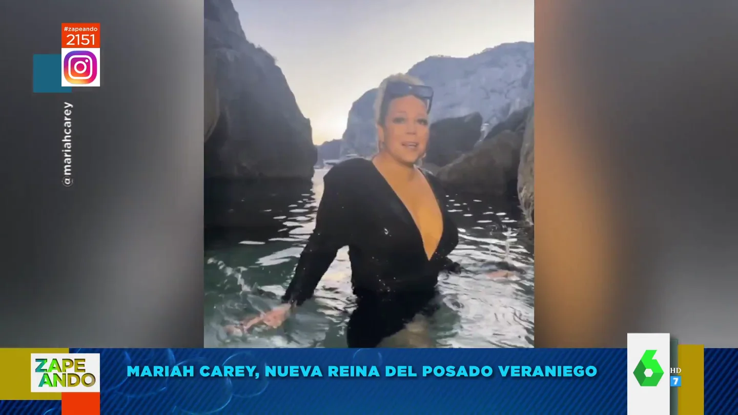 El posado veraniego de Mariah Carey El posado veraniego de Mariah Carey