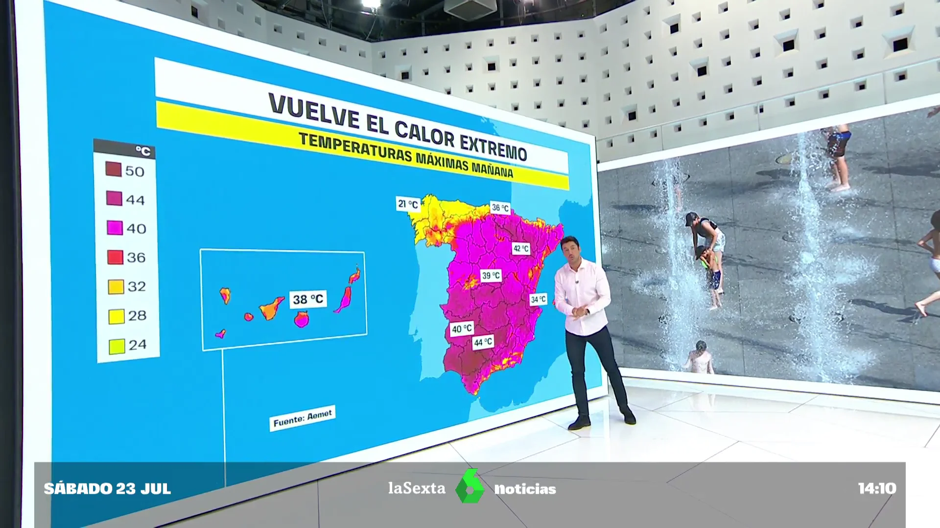La ola de calor mantiene en aviso a 32 provincias, con temperaturas de hasta 43 grados en Andalucía