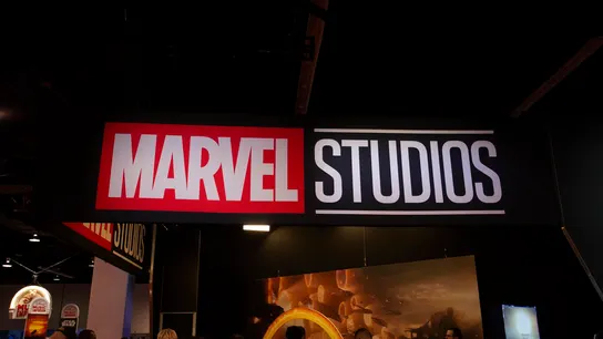 Fotografía de archivo del logo de Marvel Studios Fotografía de archivo del logo de Marvel Studios