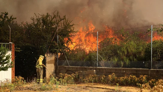 Imagen del incendio en San Andrés del Rabanedo Imagen del incendio en San Andrés del Rabanedo