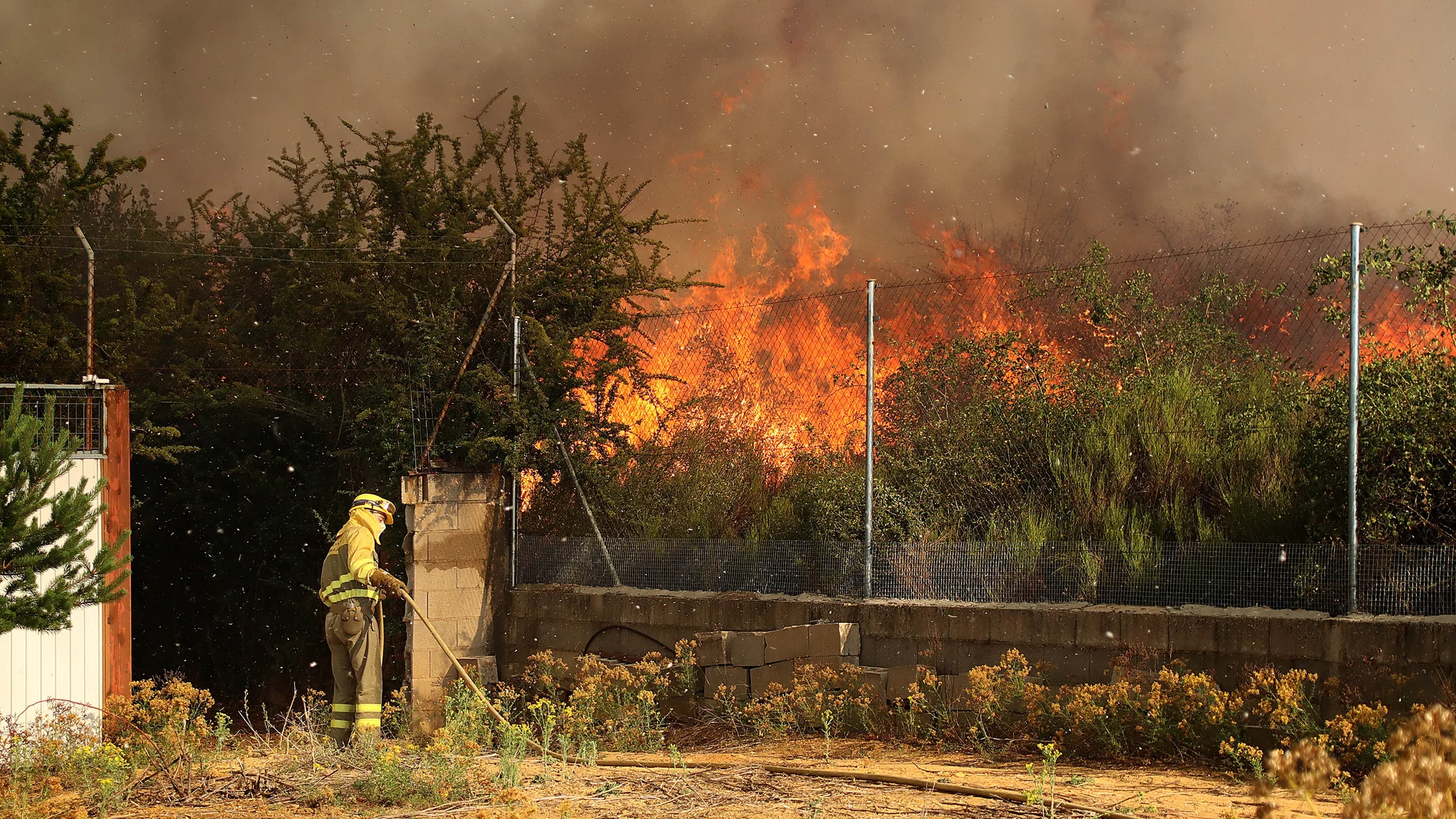 Imagen del incendio en San Andrés del Rabanedo