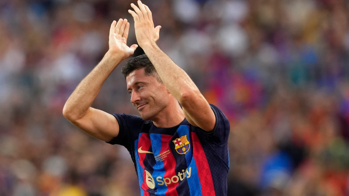 Robert Lewandowski, con el Barça