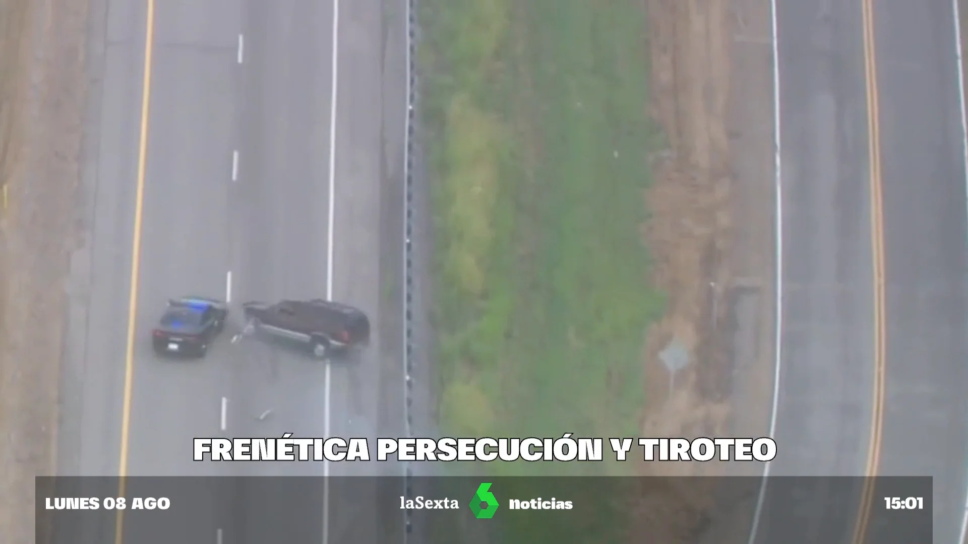 Una frenética persecución a 150 km/h acaba con los fugados empotrándose contra un coche de policía