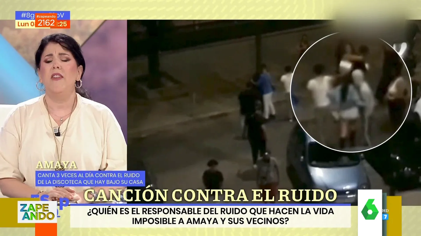 La vecina viral de Móstoles que canta contra el ruido de una discoteca de su barrio: "¡Queremos dormir!" La vecina viral de Móstoles que canta contra el ruido de una discoteca de su barrio: "¡Queremos dormir!"