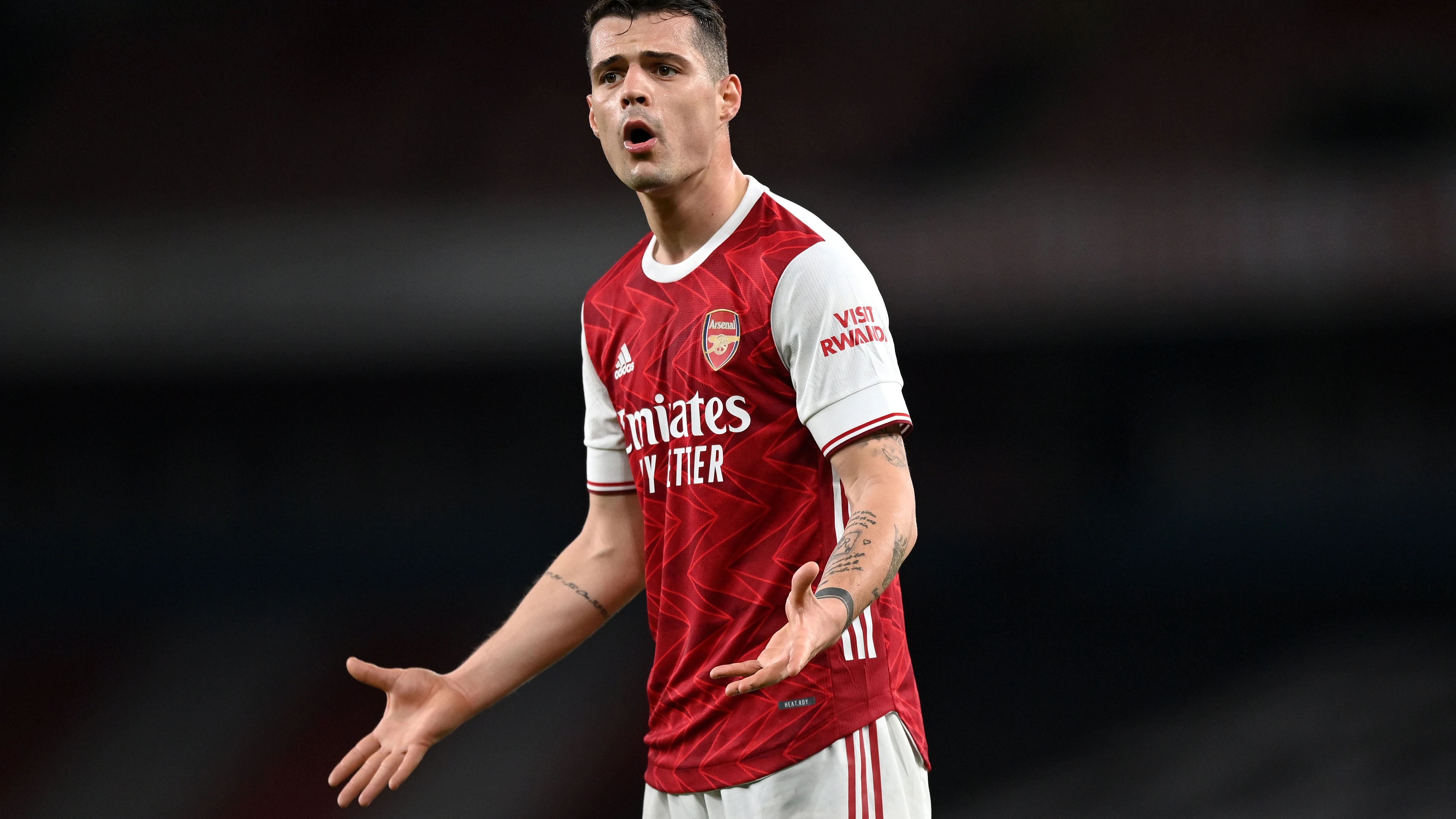 Granit Xhaka, en un partido con el Arsenal