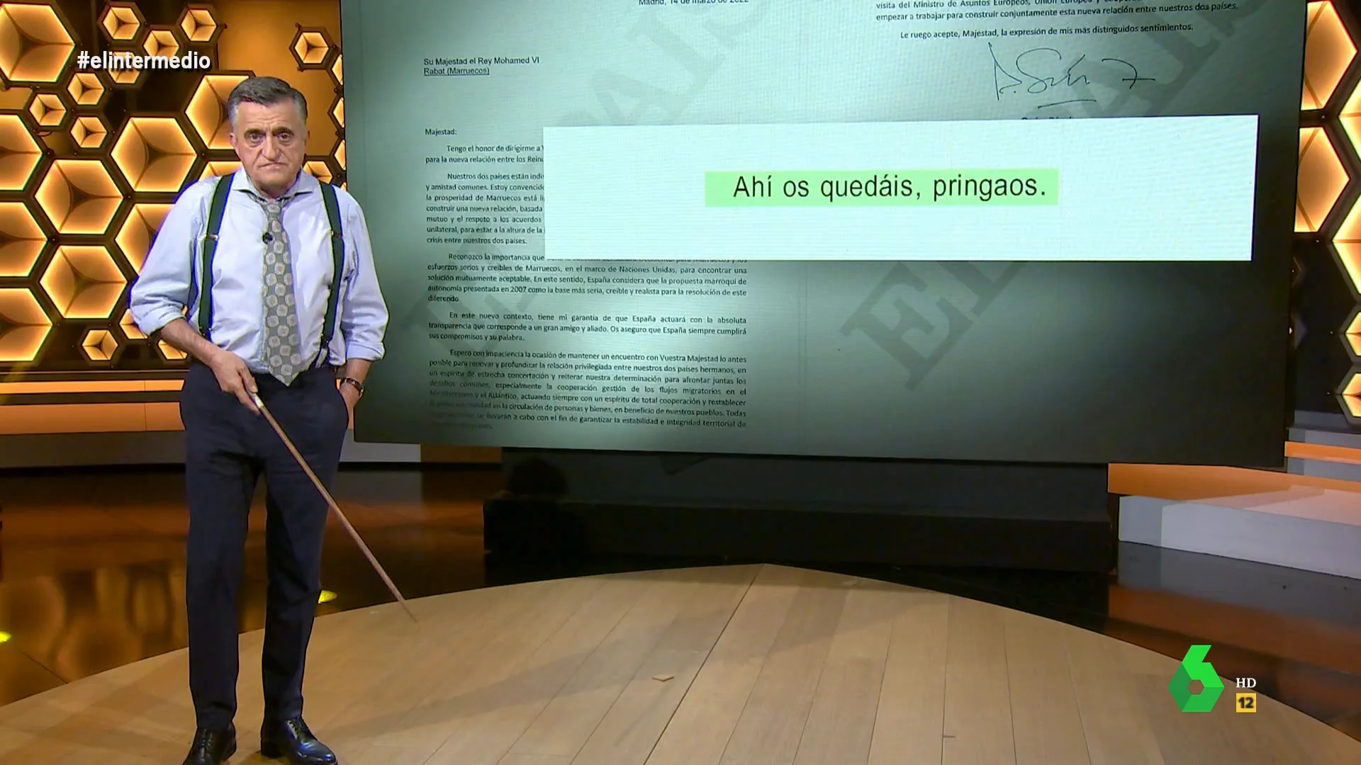 Wyoming traduce la carta que Pedro Sánchez mandó al rey de Marruecos