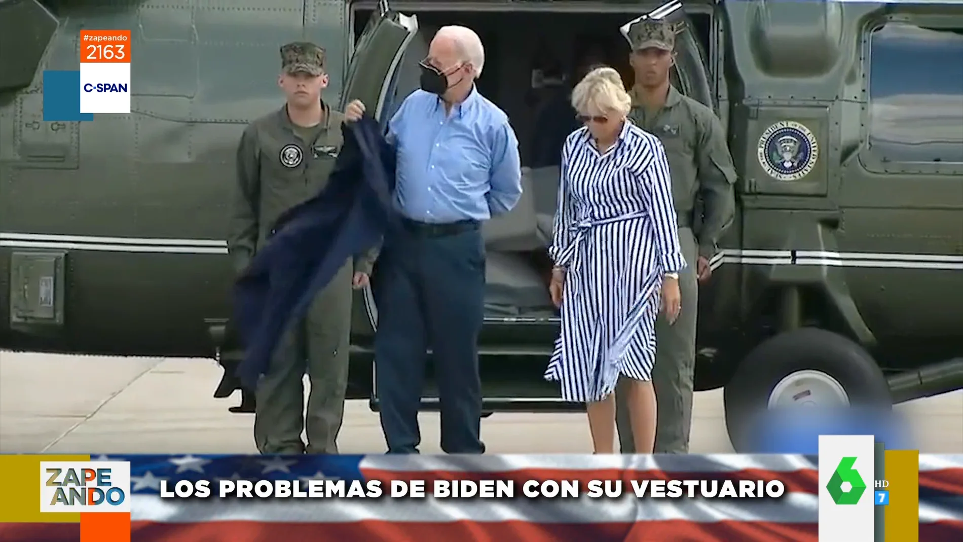 El vídeo viral de Joe Biden intentando ponerse una chaqueta con final inesperado
