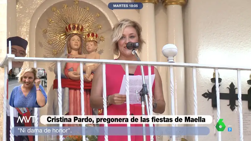Cristina Pardo da el pregón de Maella (Zaragoza) y así la recuerdan sus vecinos: "Se llevaba a todos los chicos de calle"