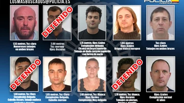 La lista de fugitivos más buscados de España