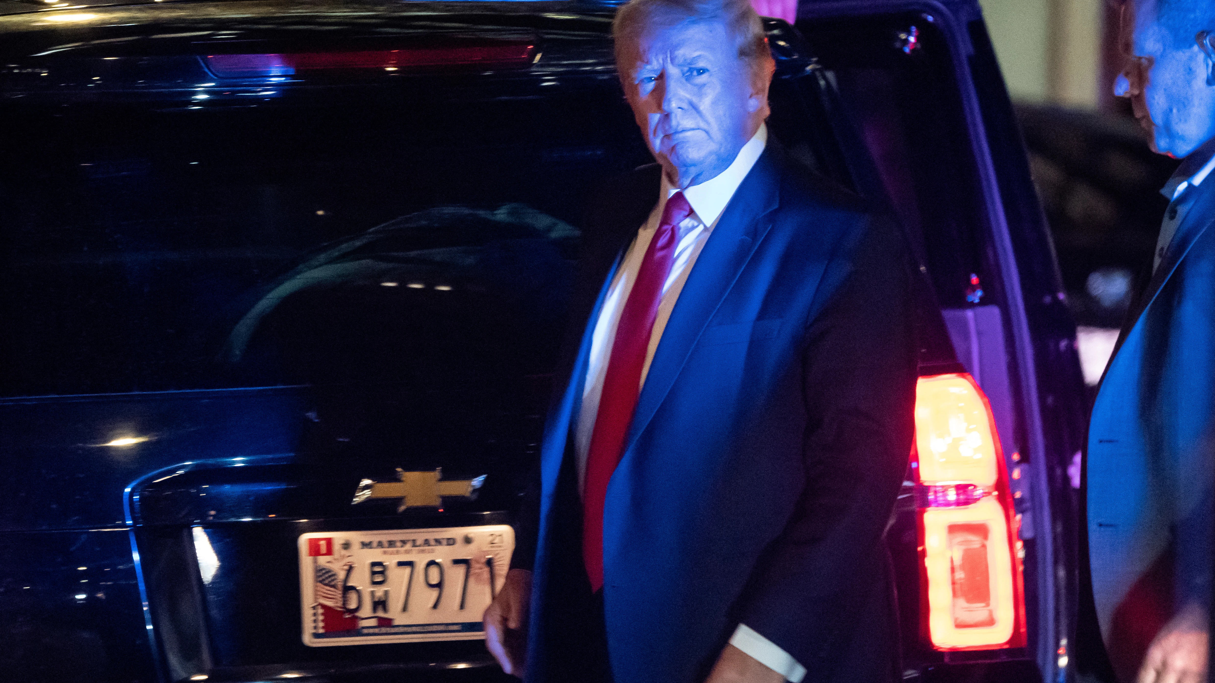 Donald Trump llega a la Trump Tower de Nueva York