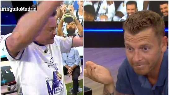 Romás Roncero baila en la cara de Jota Jordi Romás Roncero baila en la cara de Jota Jordi