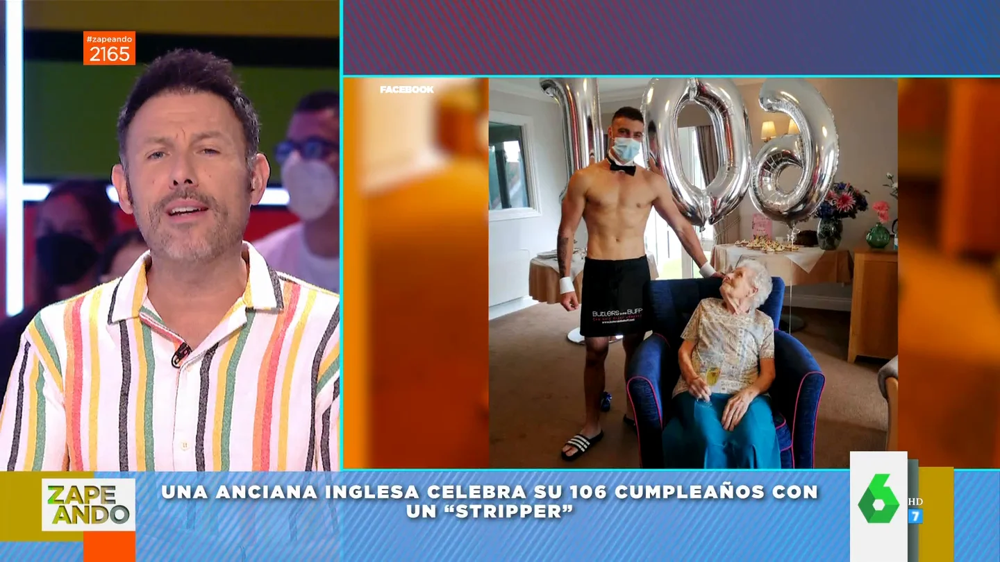 Una anciana inglesa celebra sus 106 años en una residencia con un stripper: "Ella se lo pasó piruleta" Una anciana inglesa celebra sus 106 años en una residencia con un stripper: "Ella se lo pasó piruleta"