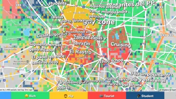 Mapa de Madrid en Hoodmaps