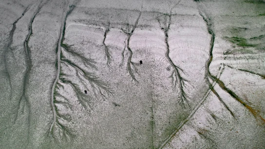 Imagen tomada con un dron de la cola del pantano de Yesa Imagen tomada con un dron de la cola del pantano de Yesa