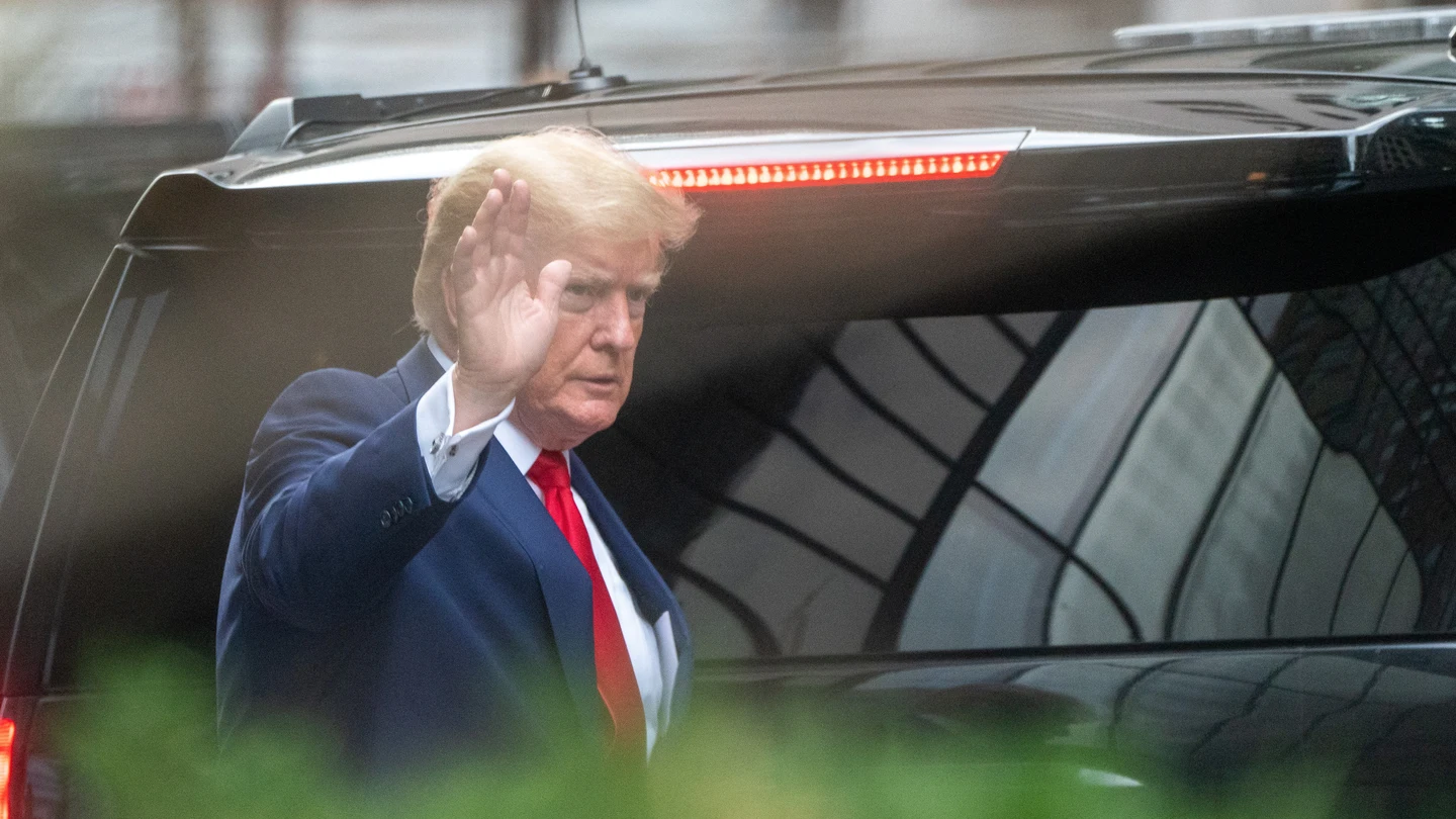 Donald Trump, a su llegada a Nueva York Donald Trump, a su llegada a Nueva York