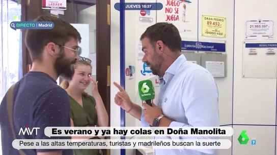 Ya hay colas en Doña Manolita para comprar lotería de Navidad Ya hay colas en Doña Manolita para comprar lotería de Navidad