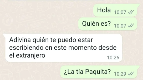 “¡Trabajas para la NASA!”: el drama de la tía Paquita, el hilo viral en respuesta a una estafa por WhatsApp “¡Trabajas para la NASA!”: el drama de la tía Paquita, el hilo viral en respuesta a una estafa por WhatsApp