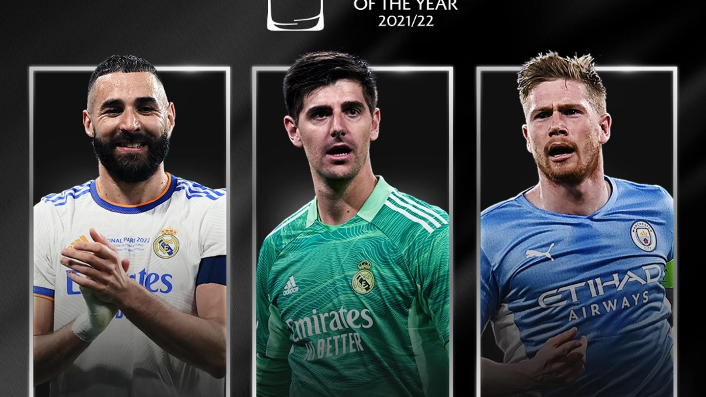 Benzema, Courtois y De Bruyne Benzema, Courtois y De Bruyne