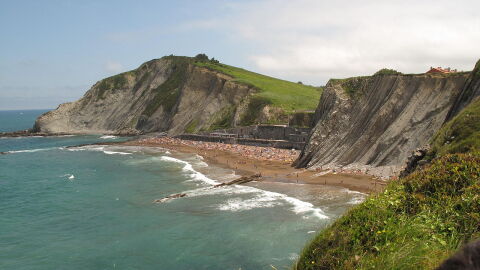 Playa de Itzuron o San Telmo (Zumaia). País Vasco