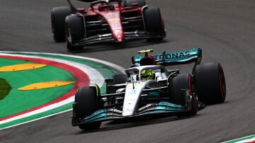 Lewis Hamilton y Charles Leclerc