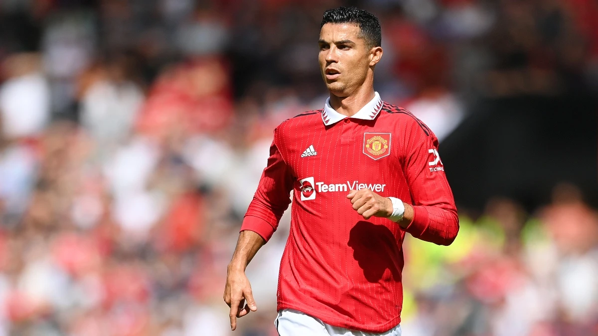 Cristiano Ronaldo en un partido con el Manchester United