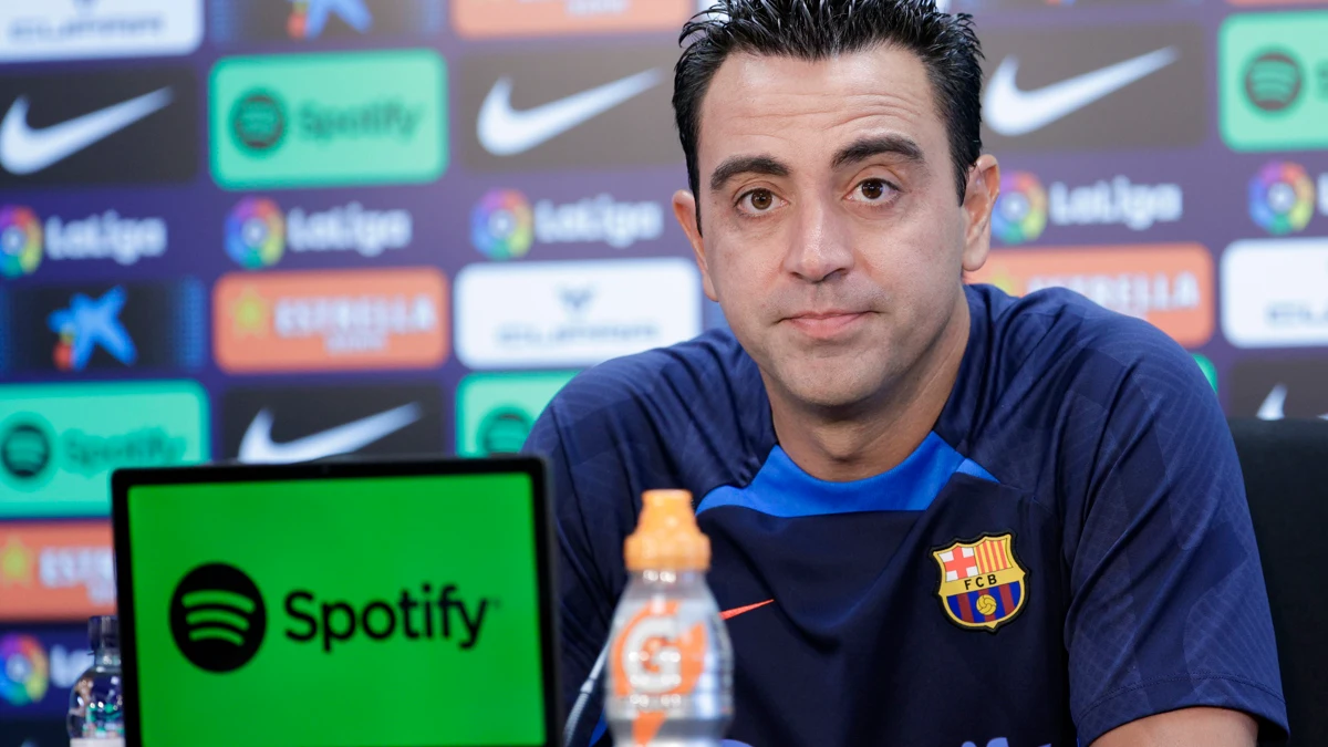 Xavi Hernández, en rueda de prensa