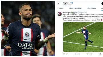 Neymar y uno de sus 'me gusta' en Twitter