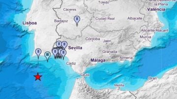 Un terremoto de magnitud 5,4 se siente en la zona del Golfo de Cádiz