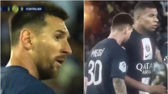 La imagen de la discordia: Mbappé choca contra Messi y la mirada de Leo lo dice todo La imagen de la discordia: Mbappé choca contra Messi y la mirada de Leo lo dice todo