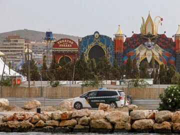 Imagen tomada desde el exterior del recinto del escenario principal del Festival Medusa de Cullera (Valencia) el pasado sábado.