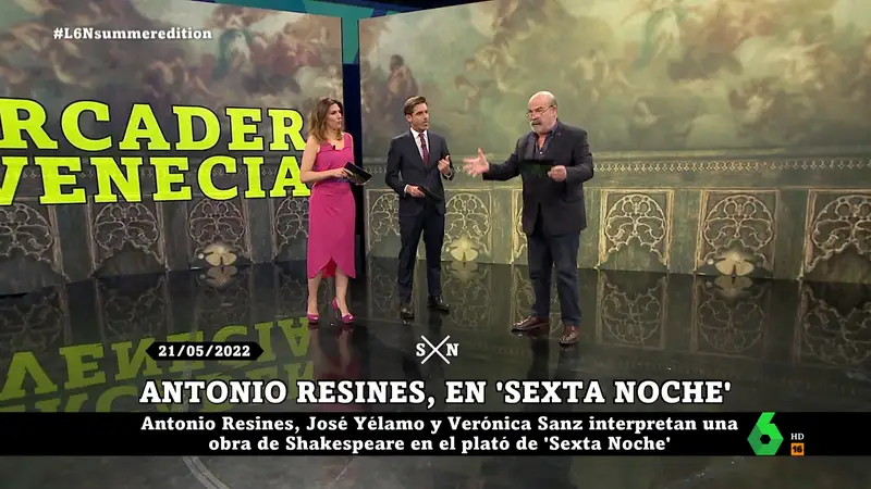  "Os he visto muy sueltos": el cumplido de Antonio Resines a José Yélamo y Verónica Sanz tras interpretar a Shakespeare