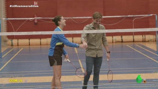La clase magistral de bádminton de Carolina Marín a José Yélamo en laSexta Noche La clase magistral de bádminton de Carolina Marín a José Yélamo en laSexta Noche