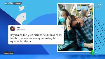 Paola y el desconocido que se quedó dormido en su hombro: una historia viral que ha conmovido Twitter