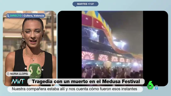 Una reportera de laSexta que acudió al Medusa Festival narra cómo vivió la tragedia: "El viento quemaba la piel" Una reportera de laSexta que acudió al Medusa Festival narra cómo vivió la tragedia: "El viento quemaba la piel"