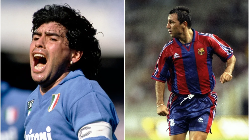 Diego Armando Maradona y Hristo Stoichkov