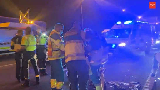 Accidente de motocicleta en la M-50: una mujer, en estado crítico Accidente de motocicleta en la M-50: una mujer, en estado crítico