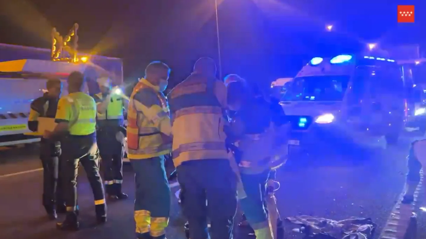 Accidente de motocicleta en la M-50: una mujer, en estado crítico Accidente de motocicleta en la M-50: una mujer, en estado crítico