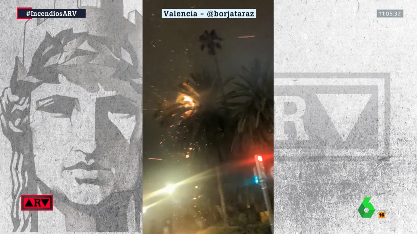 Los rayos, el peligro de las tormentas en los incendios: así estalla en llamas una palmera tras caerle uno Los rayos, el peligro de las tormentas en los incendios: así estalla en llamas una palmera tras caerle uno